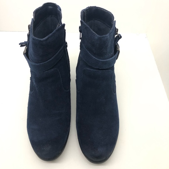 Earth origins tori navy blue side zip ankle bootie - Picture 2 of 8